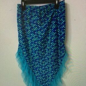 Kids Blue Mermaid Swim Skirt
